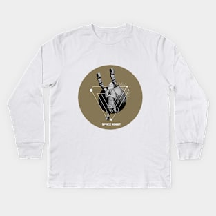 Space robot minimalism Kids Long Sleeve T-Shirt